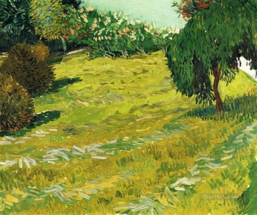 Jardín con sauce llorón Vincent van Gogh Pinturas al óleo